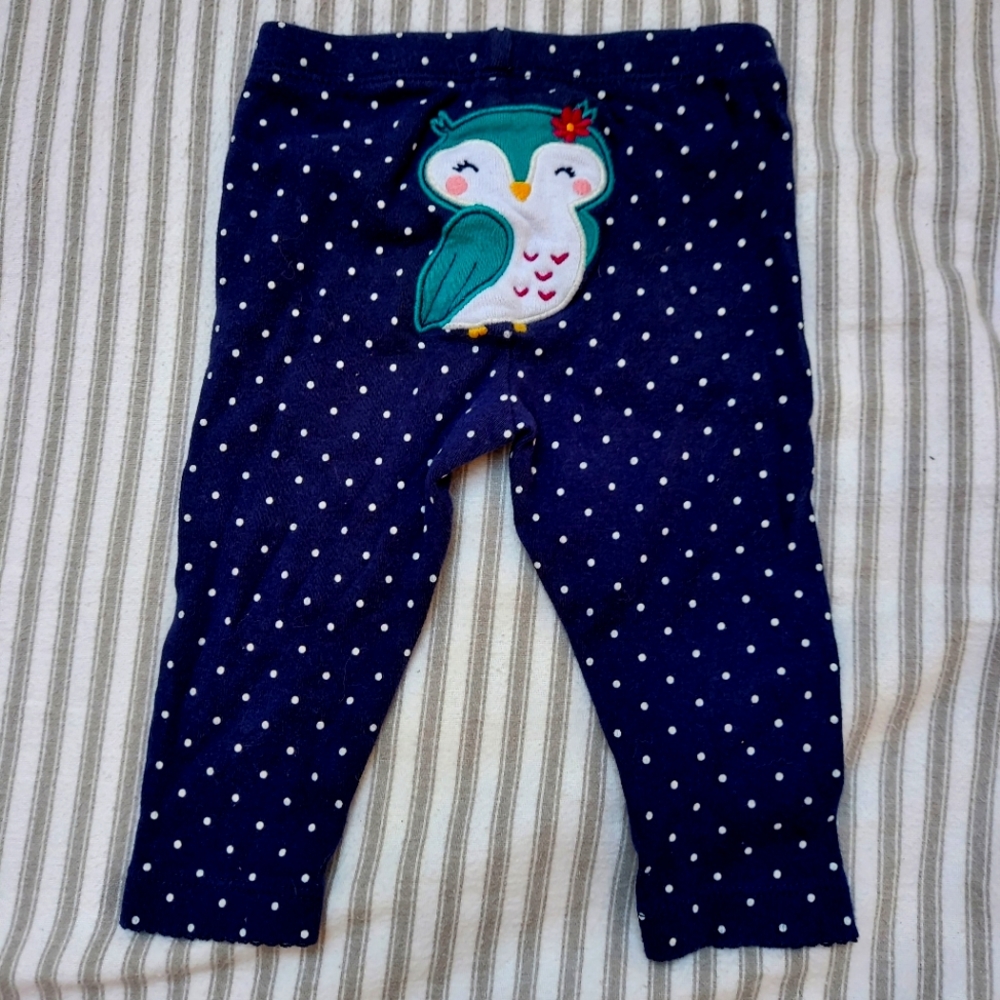 Carter's 6M Owl leggings